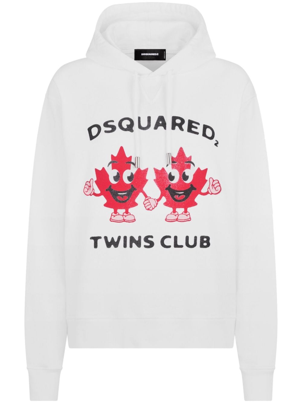 Dsquared2 graphic-print jersey hoodie - White von Dsquared2