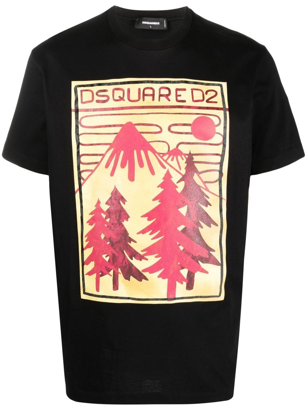 Dsquared2 graphic-print short-sleeve T-shirt - Black von Dsquared2