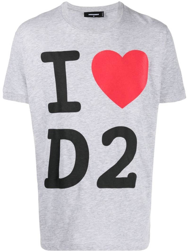 Dsquared2 graphic print short-sleeve T-shirt - Grey von Dsquared2