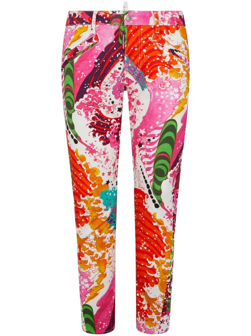 Dsquared2 graphic-print straight-leg jeans - Pink von Dsquared2