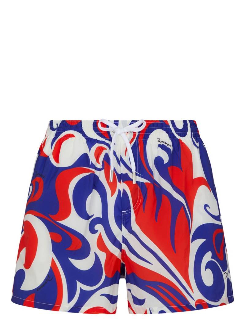 Dsquared2 graphic-print swim shorts - Blue von Dsquared2