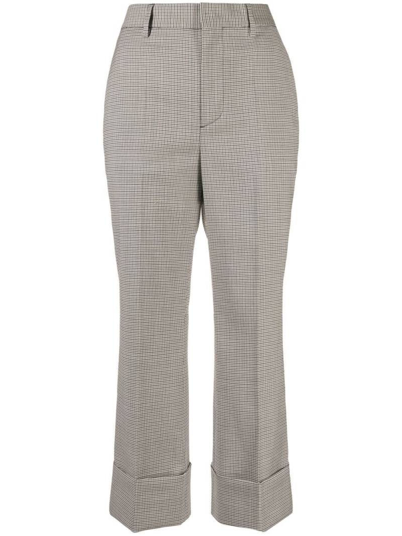 Dsquared2 houndstooth pattern cropped trousers - White von Dsquared2