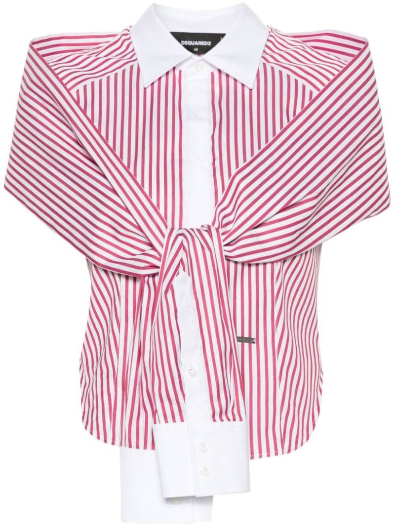 Dsquared2 knotted-sleeves striped shirt von Dsquared2