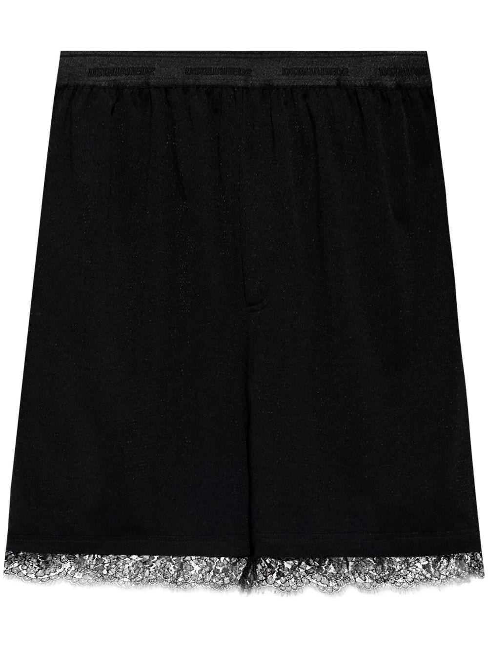 Dsquared2 lace-trim pajama shorts - Black von Dsquared2