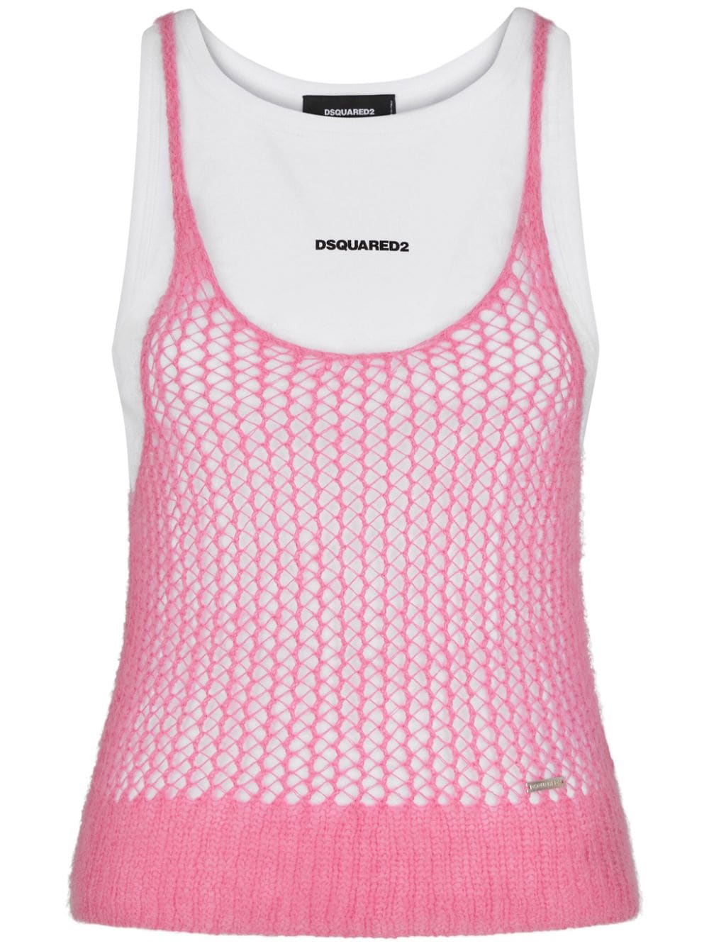 Dsquared2 layered logo-print tank top - Pink von Dsquared2