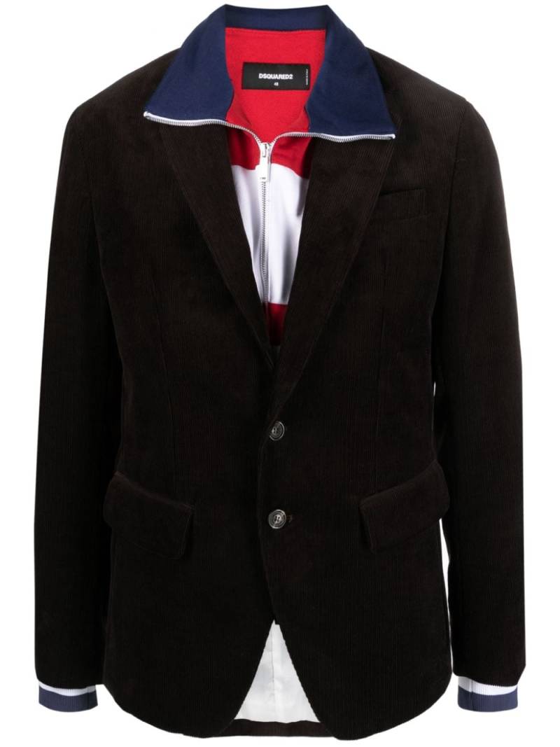 Dsquared2 layered single-breasted blazer - Brown von Dsquared2