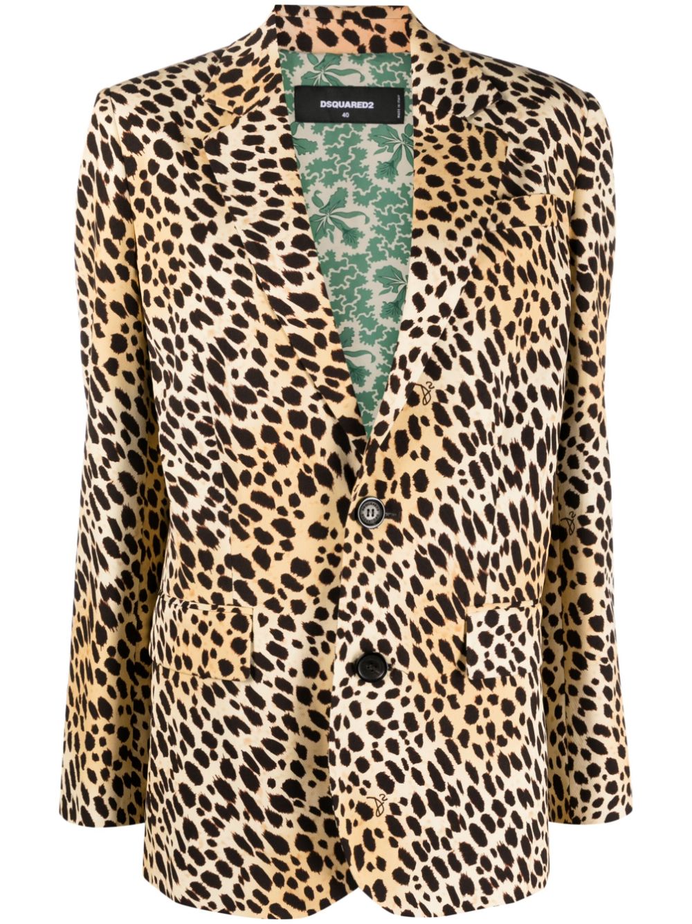 Dsquared2 leopard-print single-breasted blazer - Brown von Dsquared2