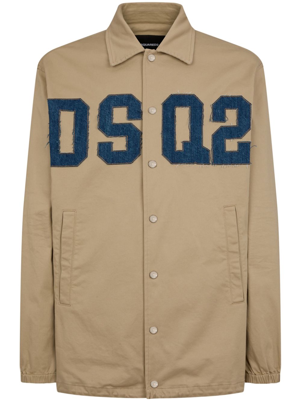 Dsquared2 logo-appliqué shirt jacket - Neutrals von Dsquared2