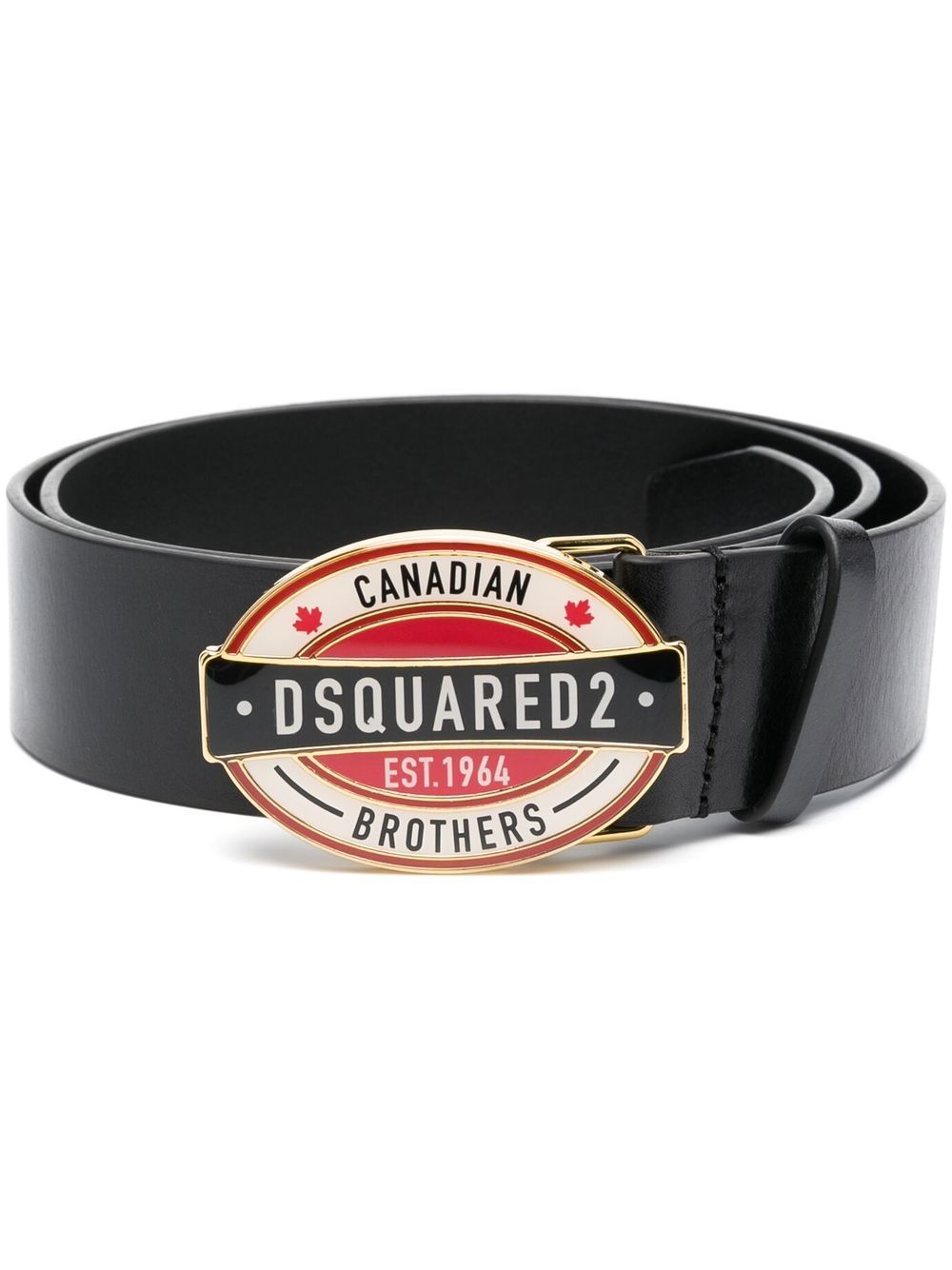 Dsquared2 logo-buckle leather belt - Black von Dsquared2