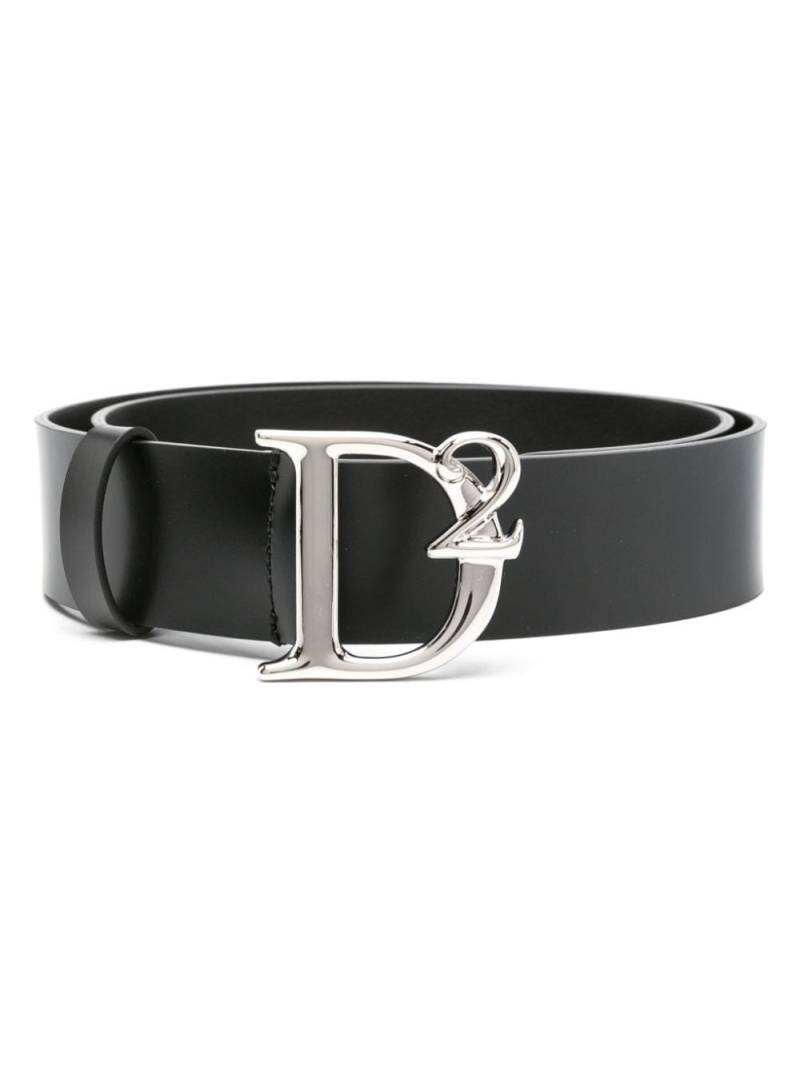 Dsquared2 logo-buckle leather belt - Black von Dsquared2