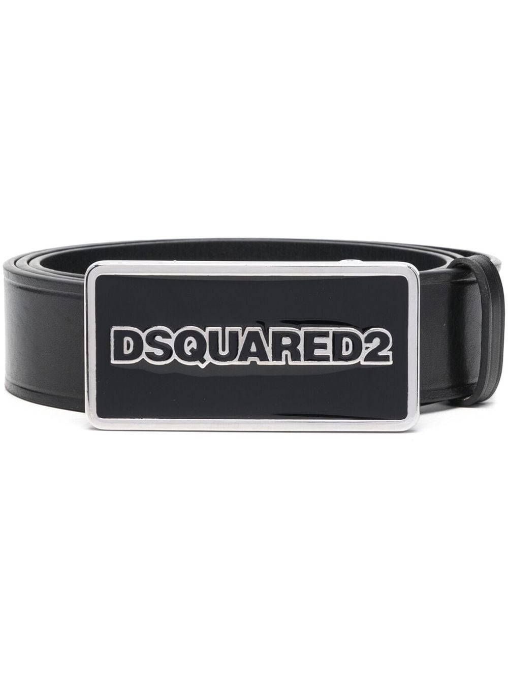 Dsquared2 logo-buckle leather belt - Black von Dsquared2