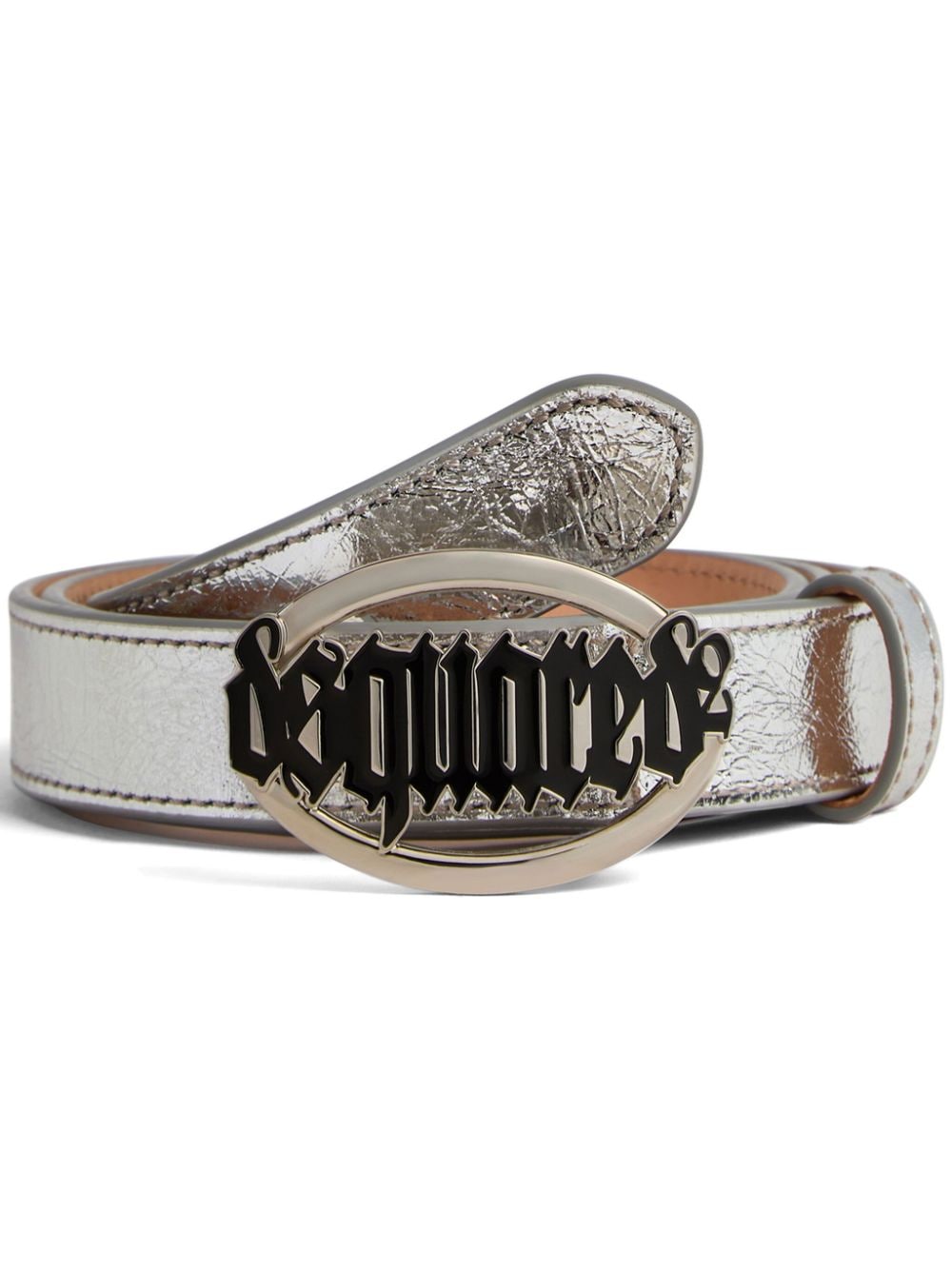 Dsquared2 logo-buckle leather belt - Silver von Dsquared2