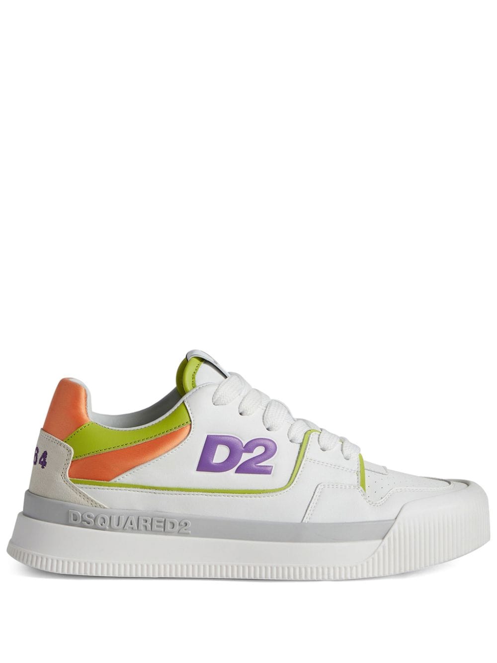 Dsquared2 logo-embossed leather sneakers - White von Dsquared2