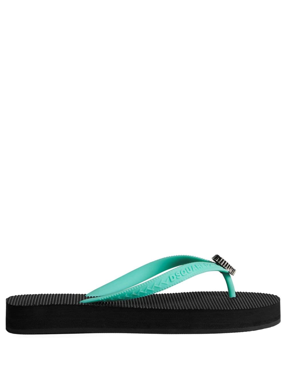 Dsquared2 logo-embossed two-tone flip flops - Blue von Dsquared2