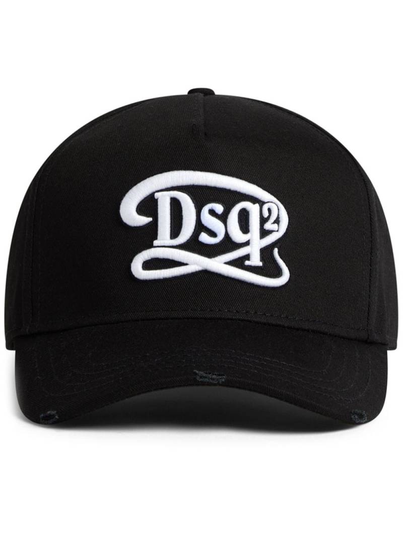 Dsquared2 logo-embroidered cotton baseball cap - Black von Dsquared2