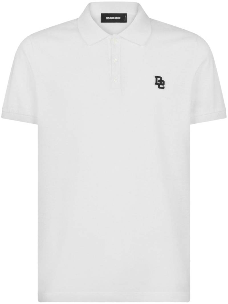 Dsquared2 logo-embroidered polo shirt - White von Dsquared2