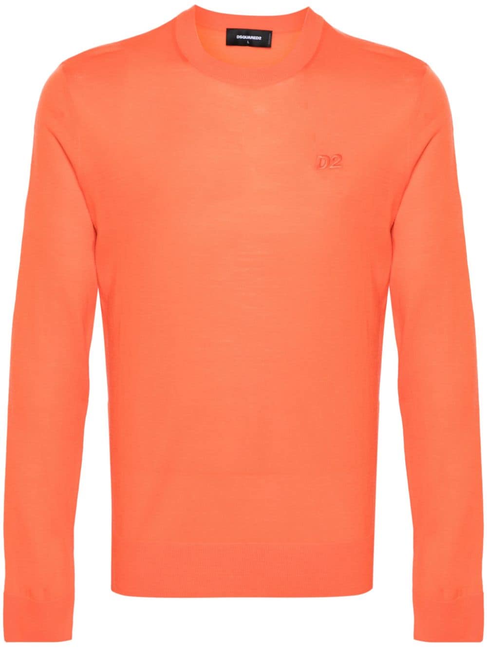 Dsquared2 logo-embroidered wool jumper - Orange von Dsquared2