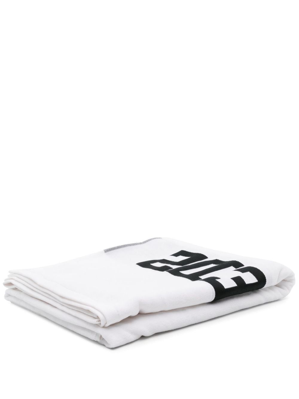 Dsquared2 logo-jacquard cotton beach towel - White von Dsquared2