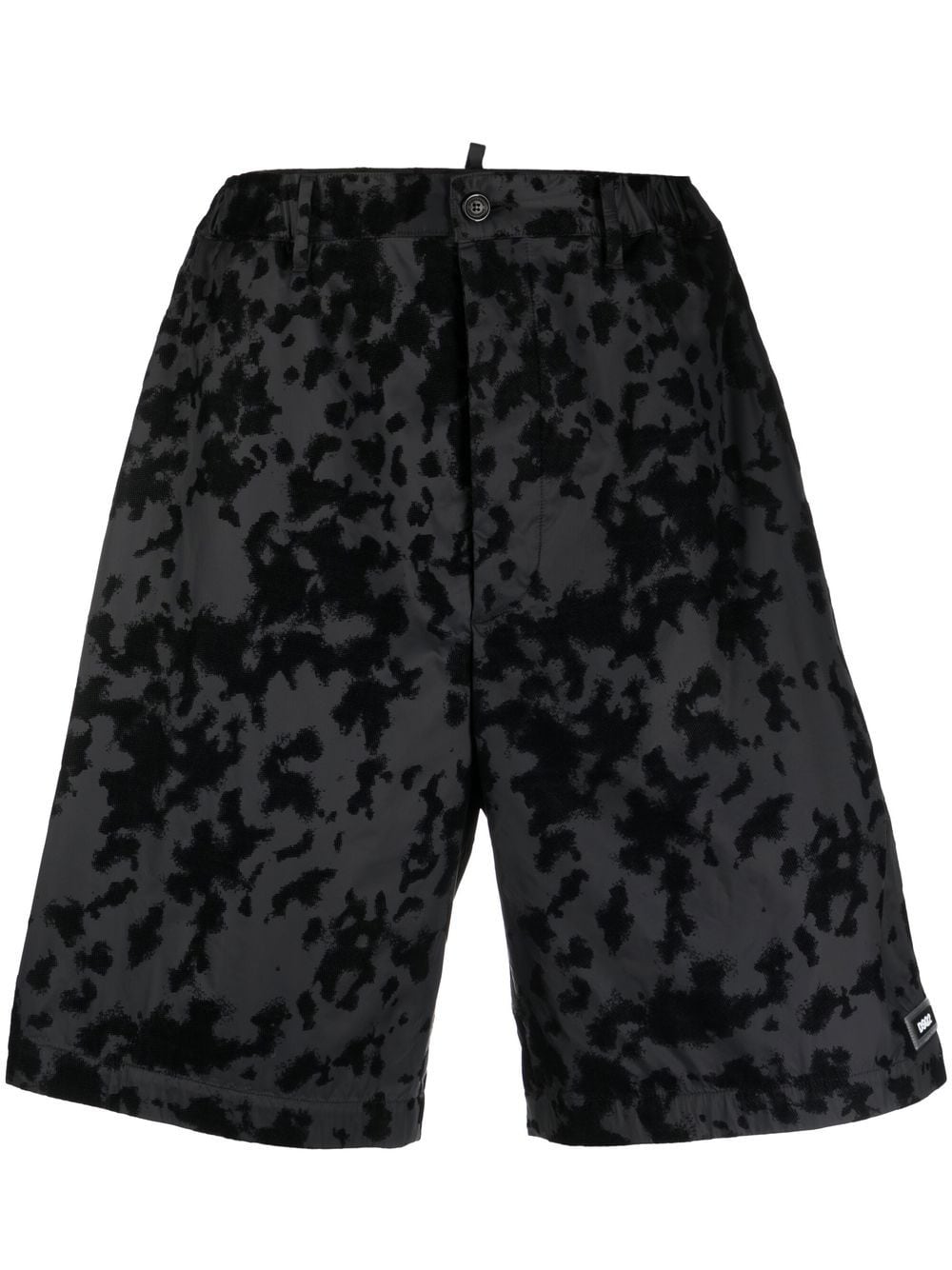 Dsquared2 logo-patch camouflage-print shorts - Black von Dsquared2