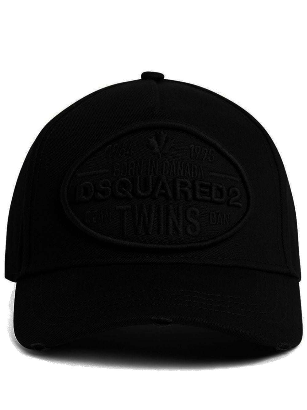 Dsquared2 logo-patch cotton baseball cap - Black von Dsquared2