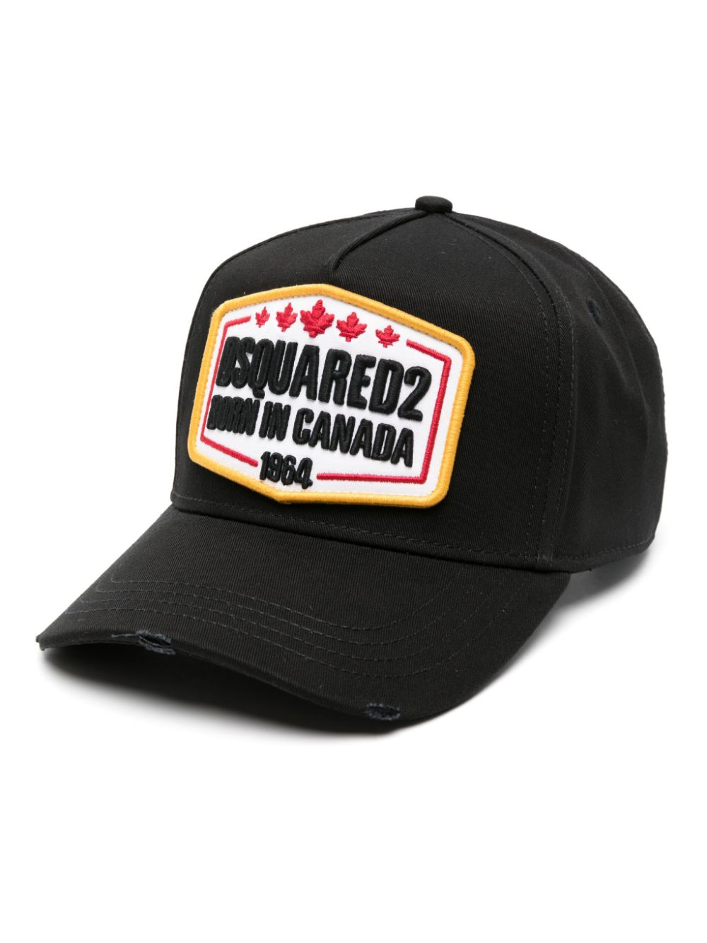 Dsquared2 logo-patch cotton baseball cap - Black von Dsquared2