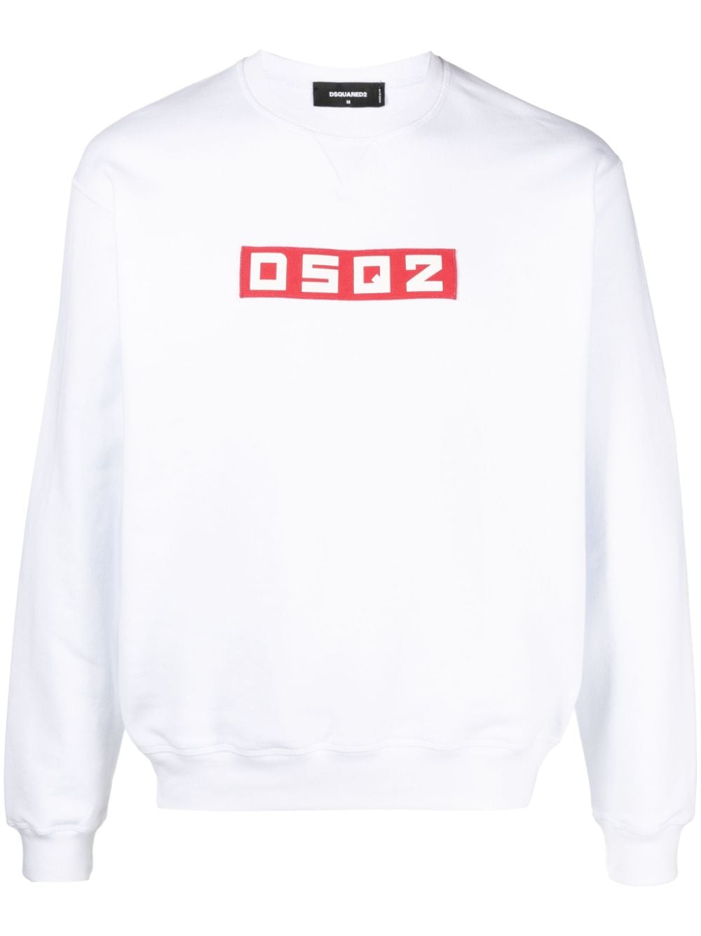 Dsquared2 logo-appliqué cotton sweatshirt - White von Dsquared2