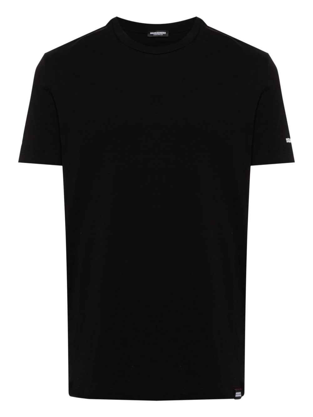 Dsquared2 logo-patch crew-neck T-shirt - Black von Dsquared2