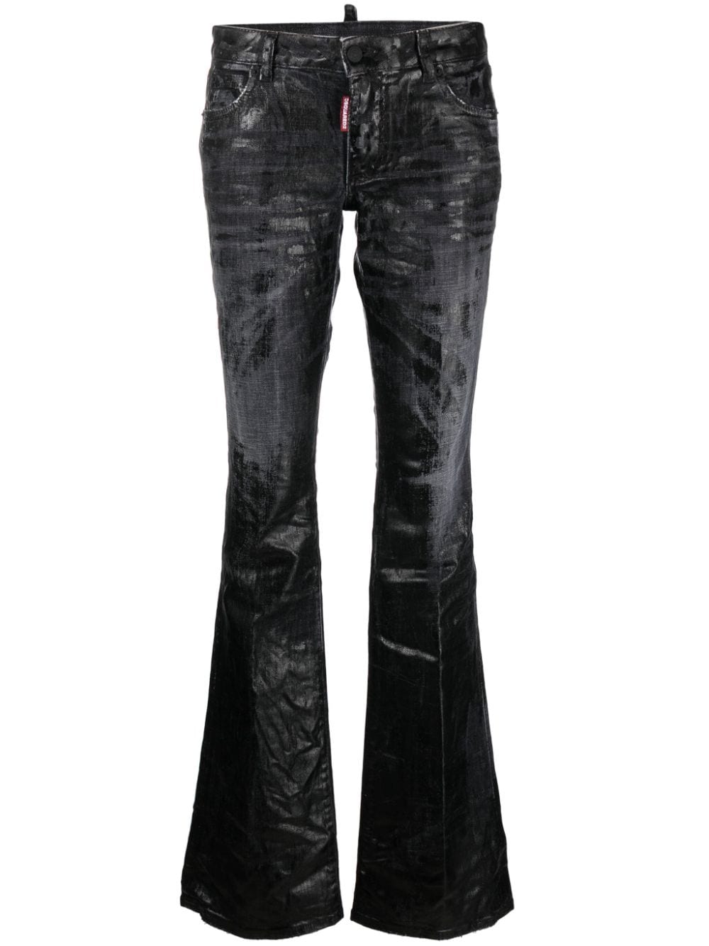 Dsquared2 coated bootcut jeans - Black von Dsquared2