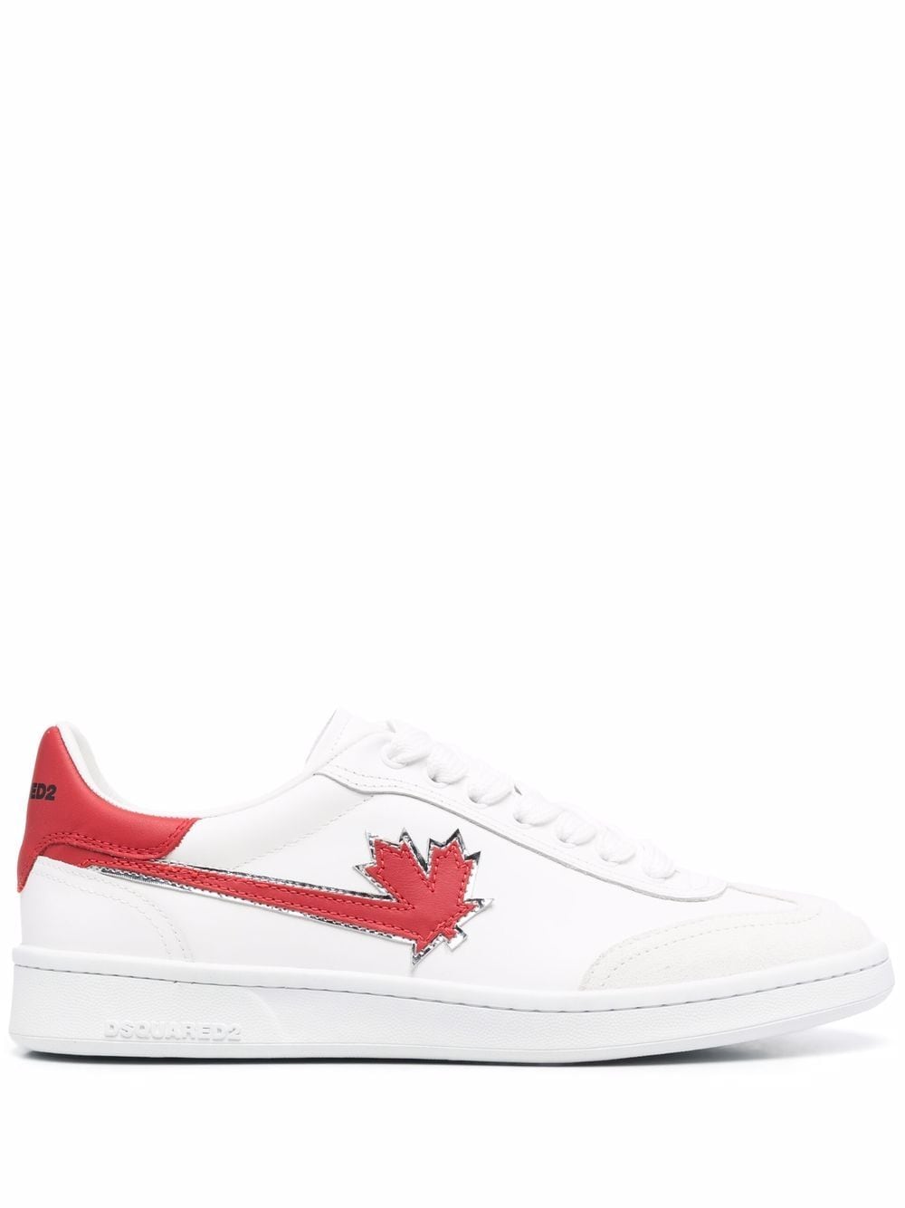 Dsquared2 logo-patch leather sneakers - White von Dsquared2