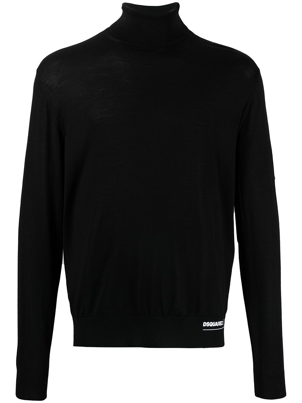 Dsquared2 logo-patch roll-neck jumper - Black von Dsquared2