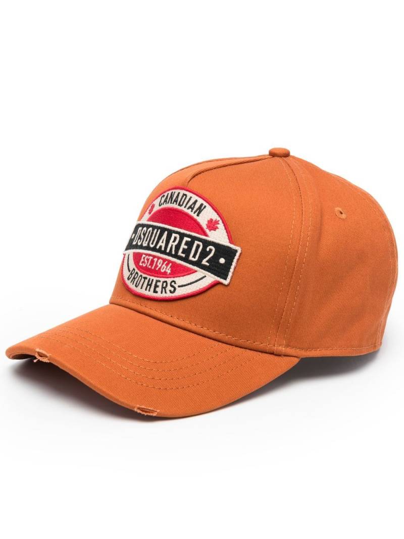 Dsquared2 logo-patch trucker cap - Orange von Dsquared2