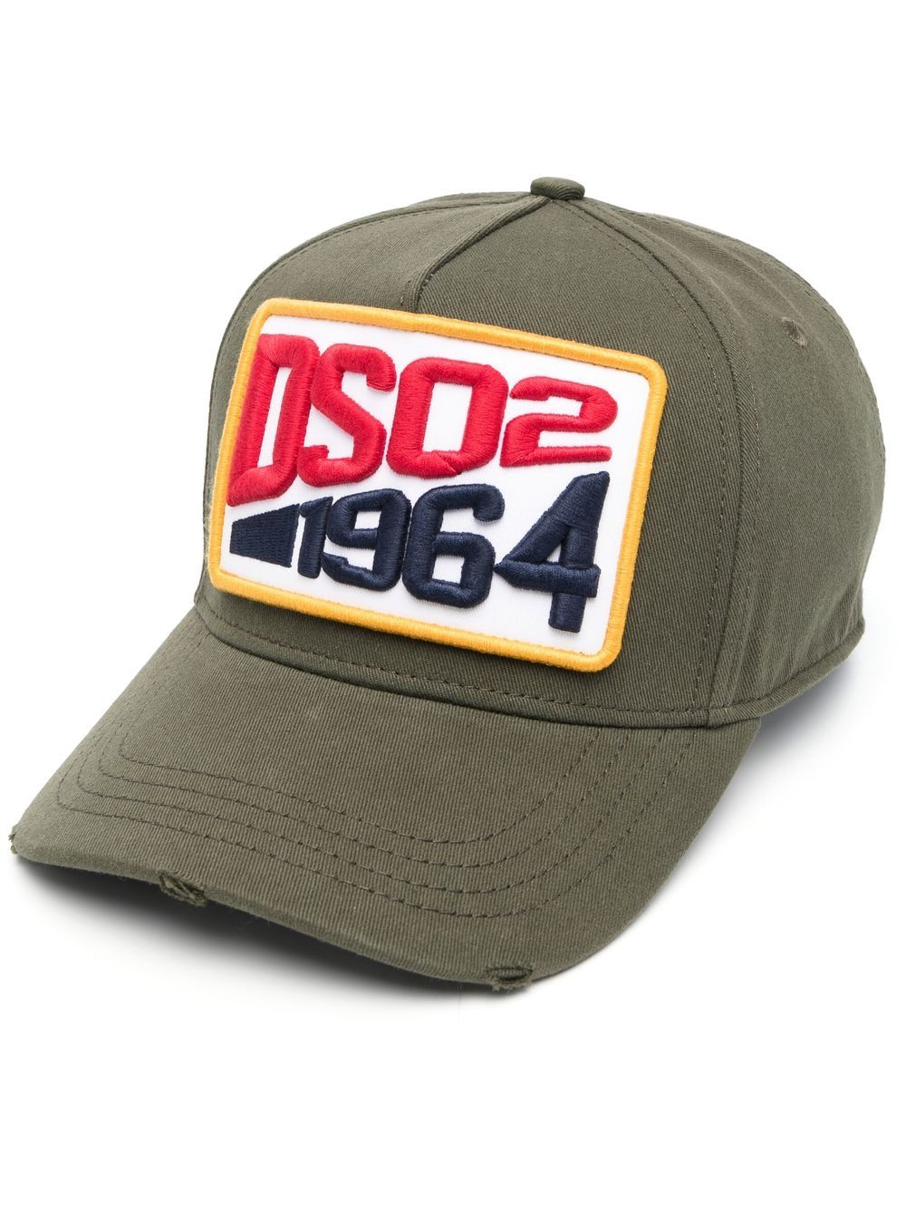 Dsquared2 logo-patch twill cap - Green von Dsquared2