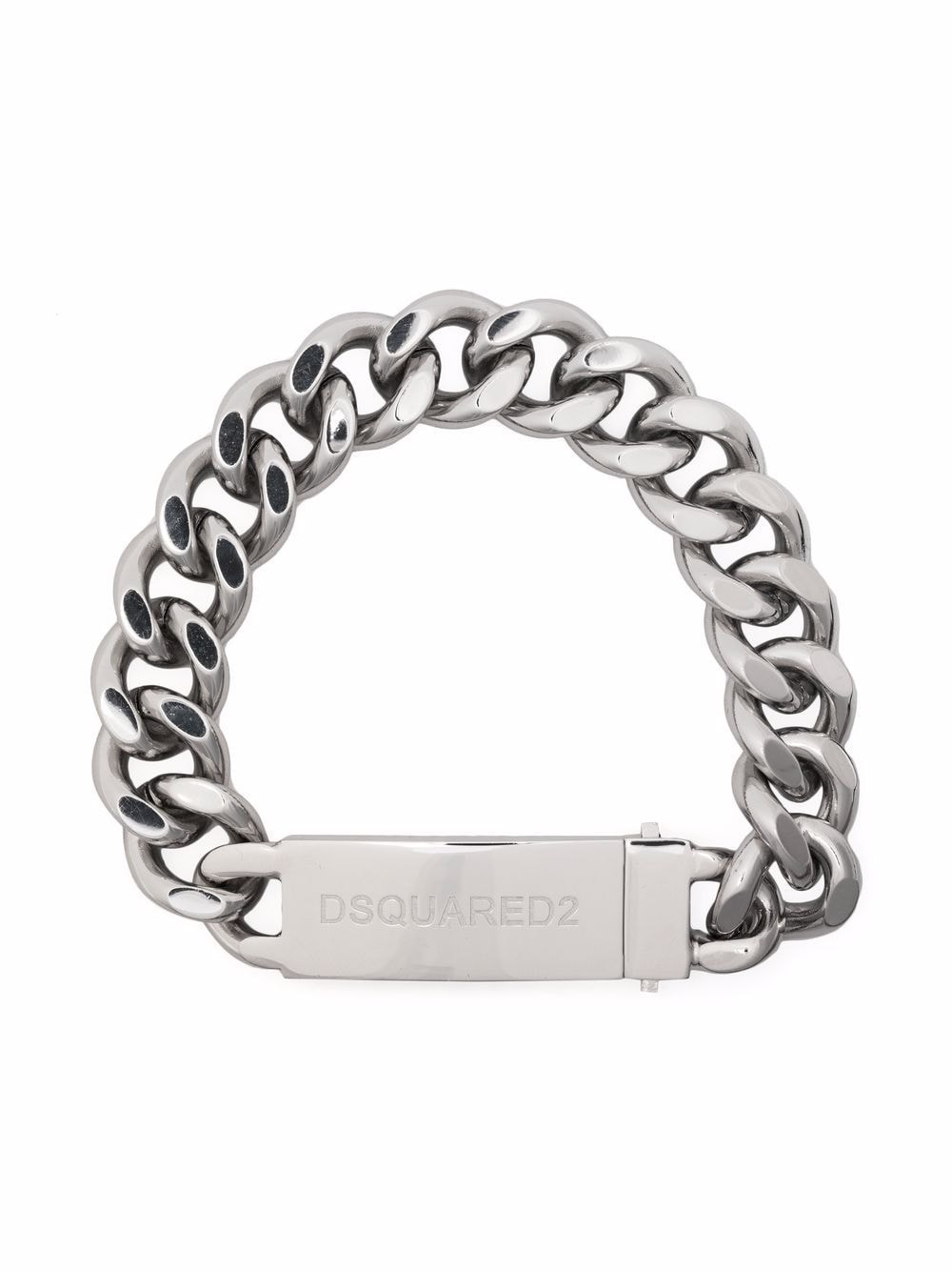 Dsquared2 logo plaque chain-link bracelet - Silver von Dsquared2