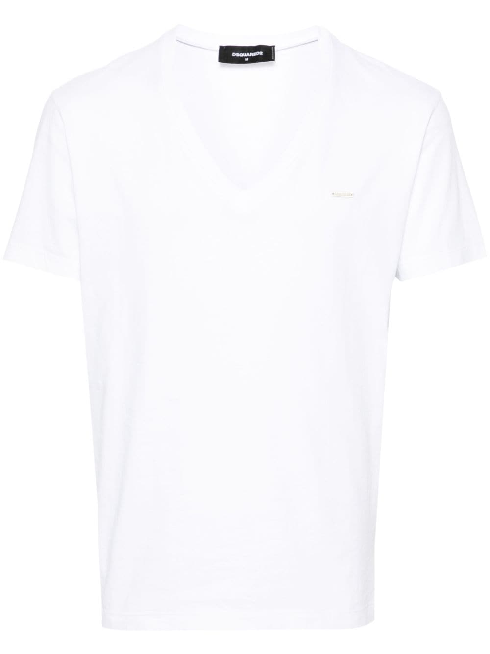 Dsquared2 logo-plaque cotton T-shirt - White von Dsquared2