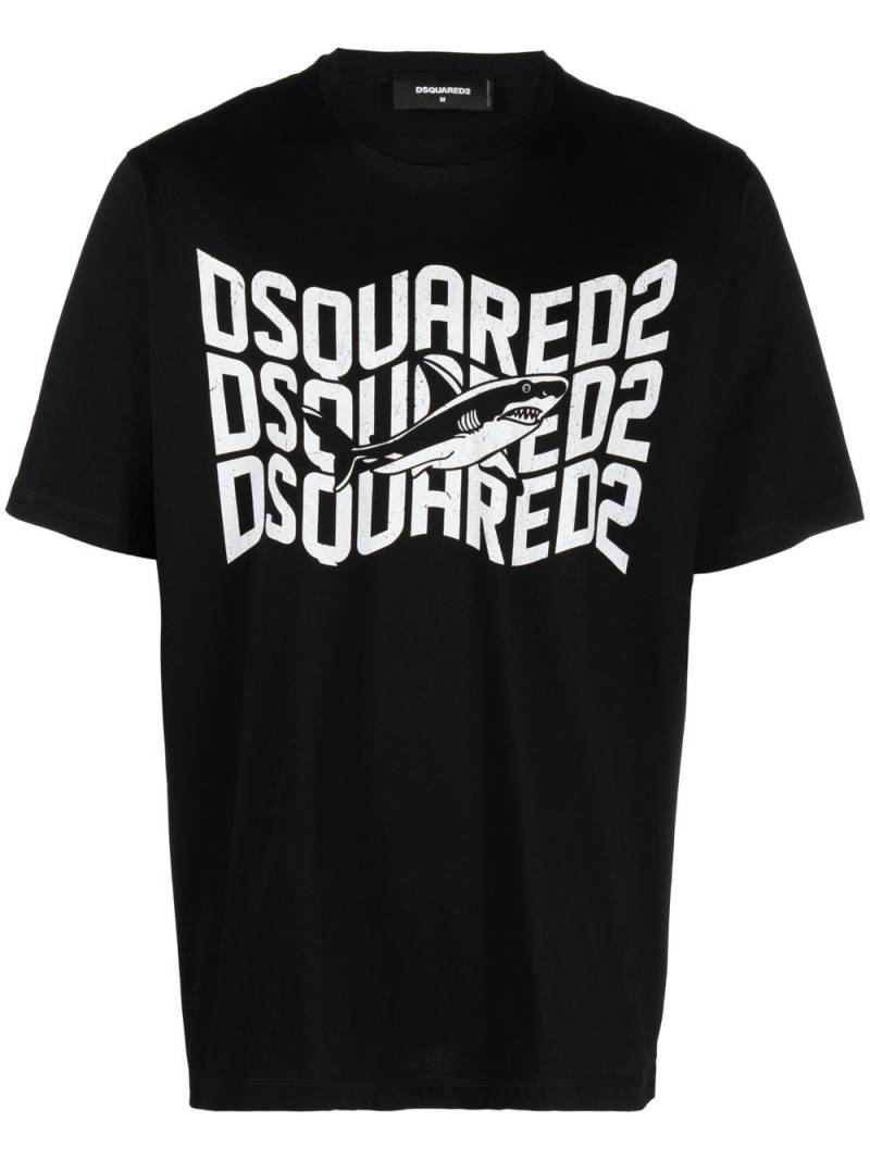 Dsquared2 logo-print T-shirt - Black von Dsquared2