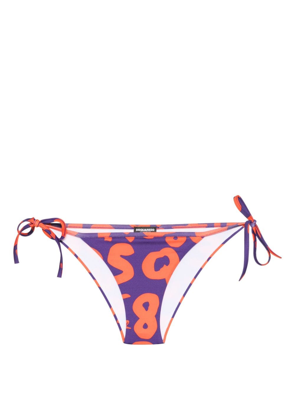 Dsquared2 logo-print bikini bottom - Purple von Dsquared2
