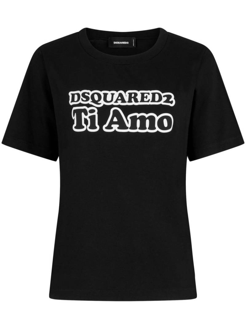 Dsquared2 logo-print cotton T-shirt - Black von Dsquared2