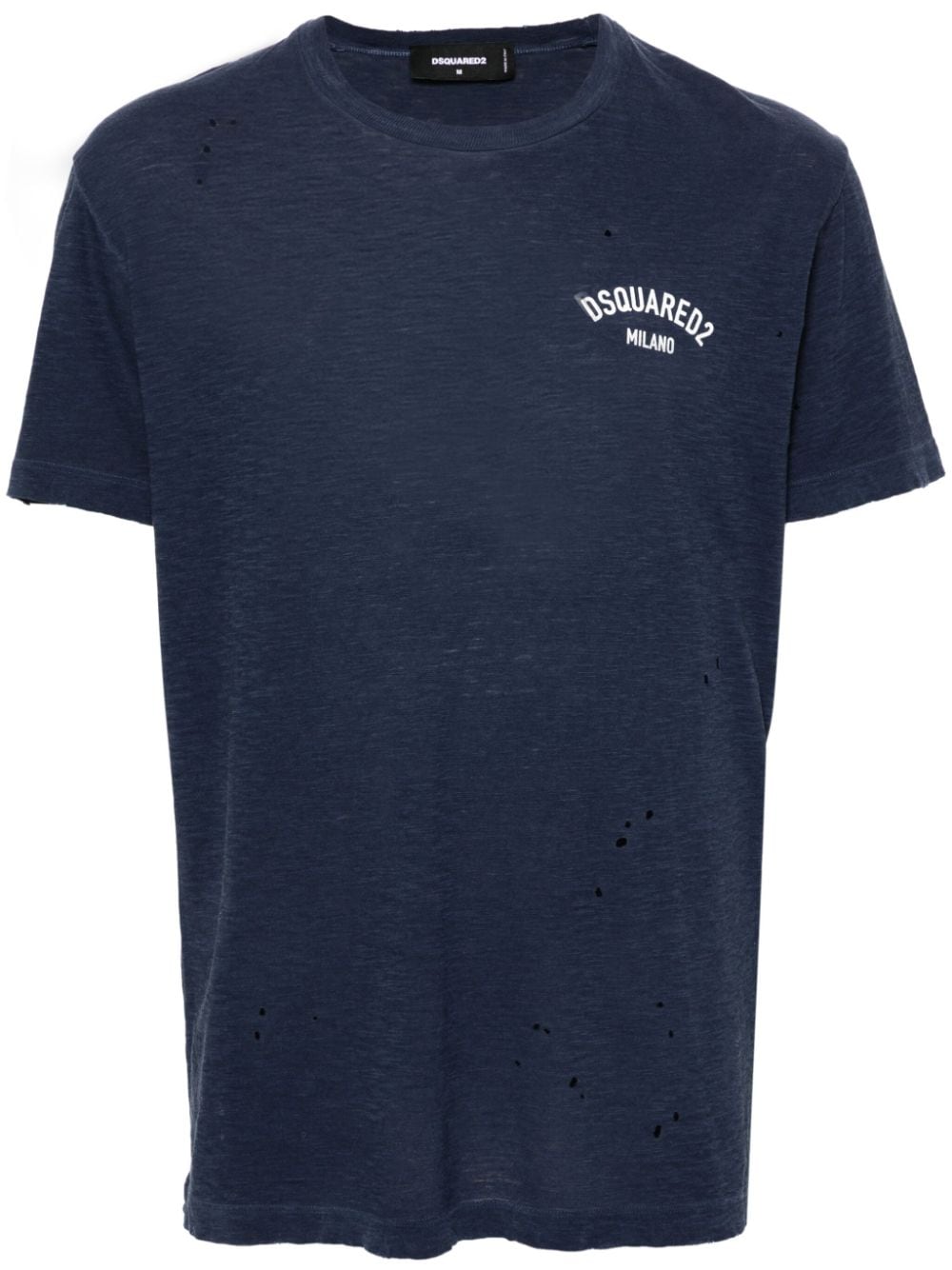 Dsquared2 logo-print cotton T-shirt - Blue von Dsquared2