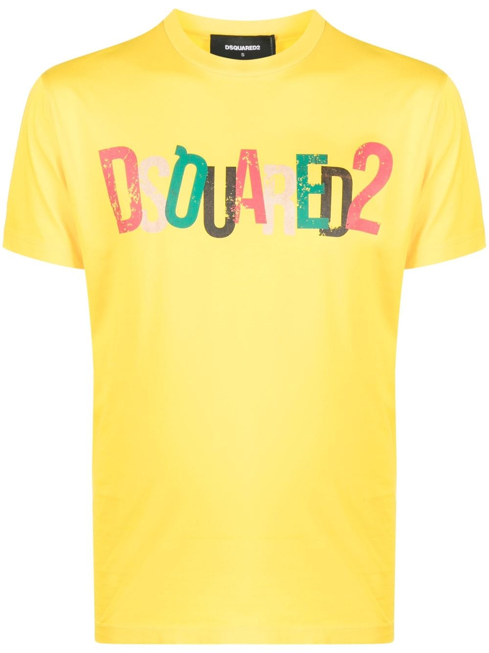 Dsquared2 logo-print cotton T-shirt - Yellow von Dsquared2