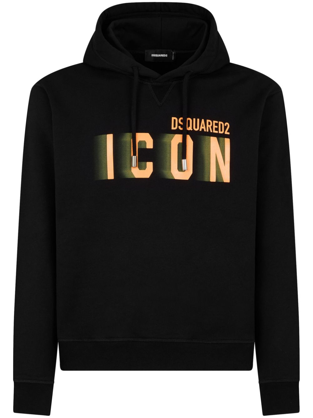 Dsquared2 logo-print cotton hoodie - Black von Dsquared2
