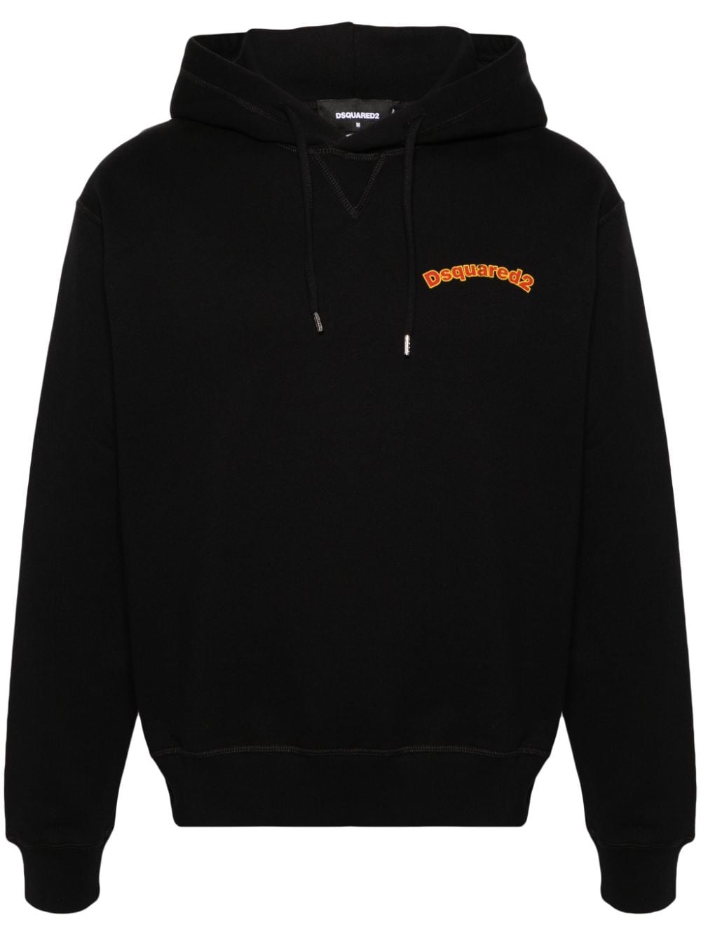 Dsquared2 logo-print cotton hoodie - Black von Dsquared2