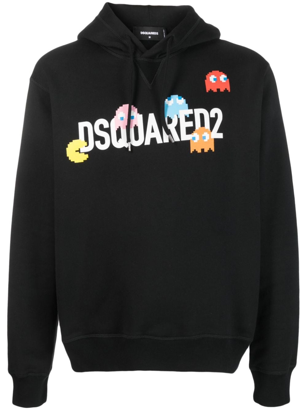 Dsquared2 logo-print cotton hoodie - Black von Dsquared2