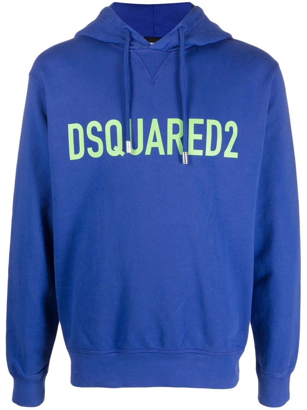 Dsquared2 logo-print cotton hoodie - Blue von Dsquared2