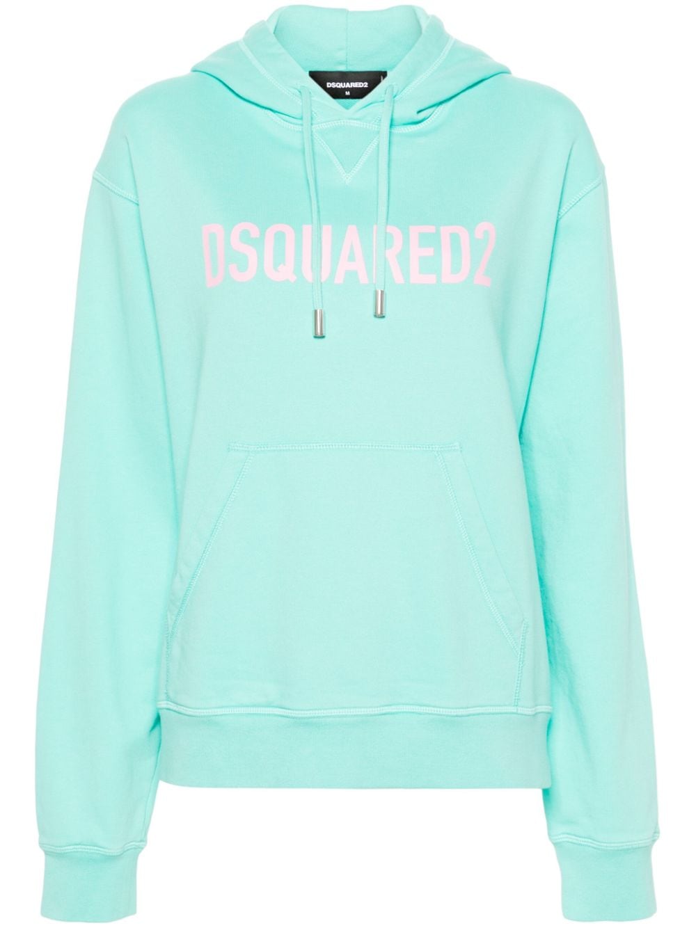 Dsquared2 logo-print cotton hoodie - Green von Dsquared2