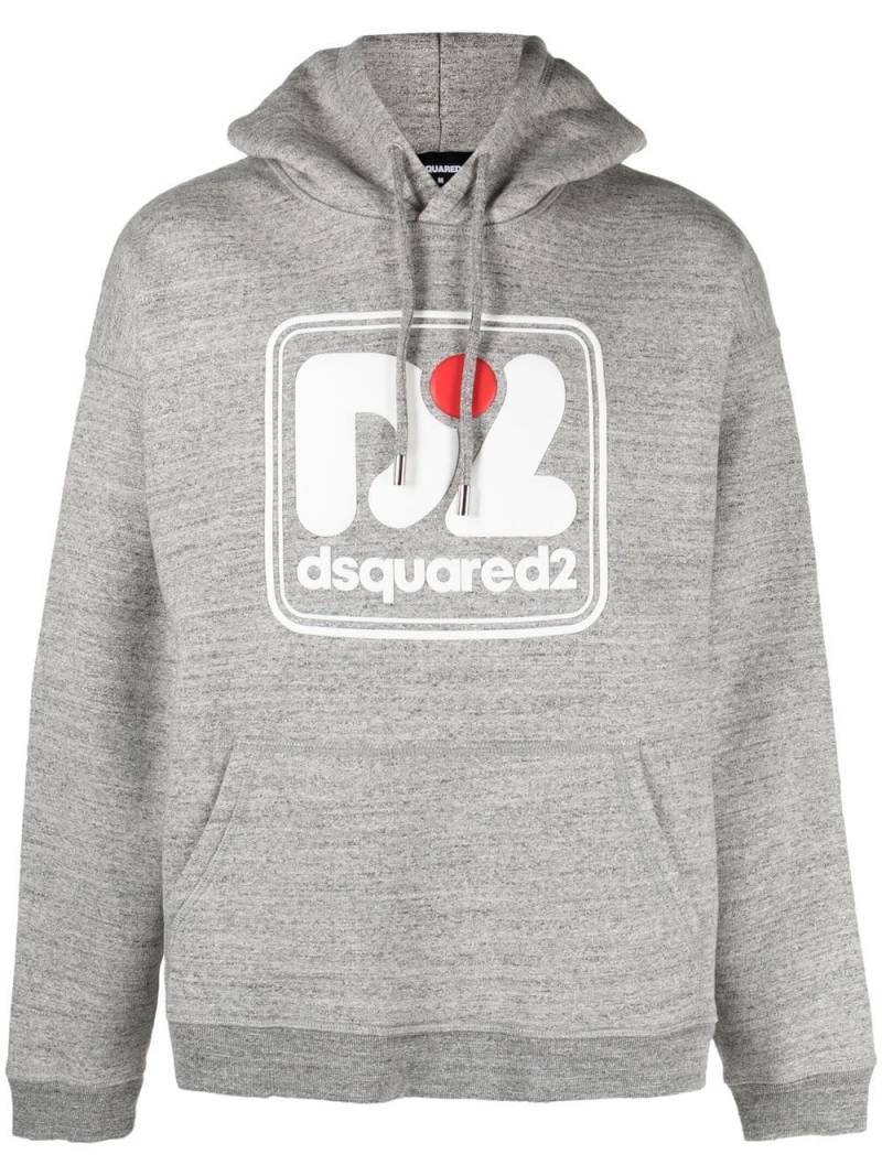 Dsquared2 logo-print cotton hoodie - Grey von Dsquared2