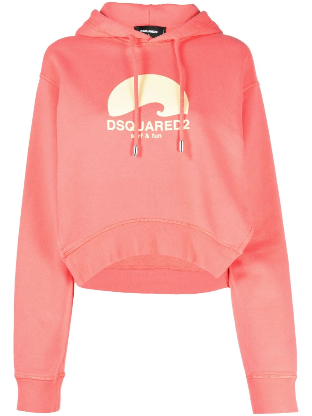Dsquared2 logo-print cotton hoodie - Pink von Dsquared2