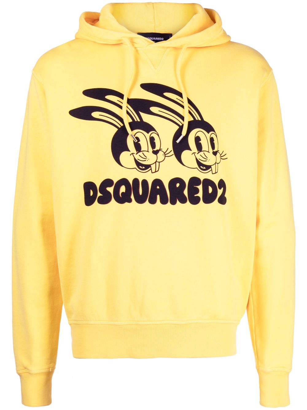 Dsquared2 logo-print cotton hoodie - Yellow von Dsquared2