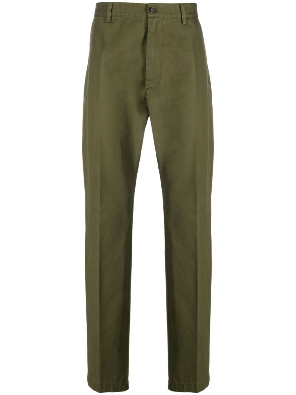 Dsquared2 logo-print cotton straight-leg trousers - Green von Dsquared2