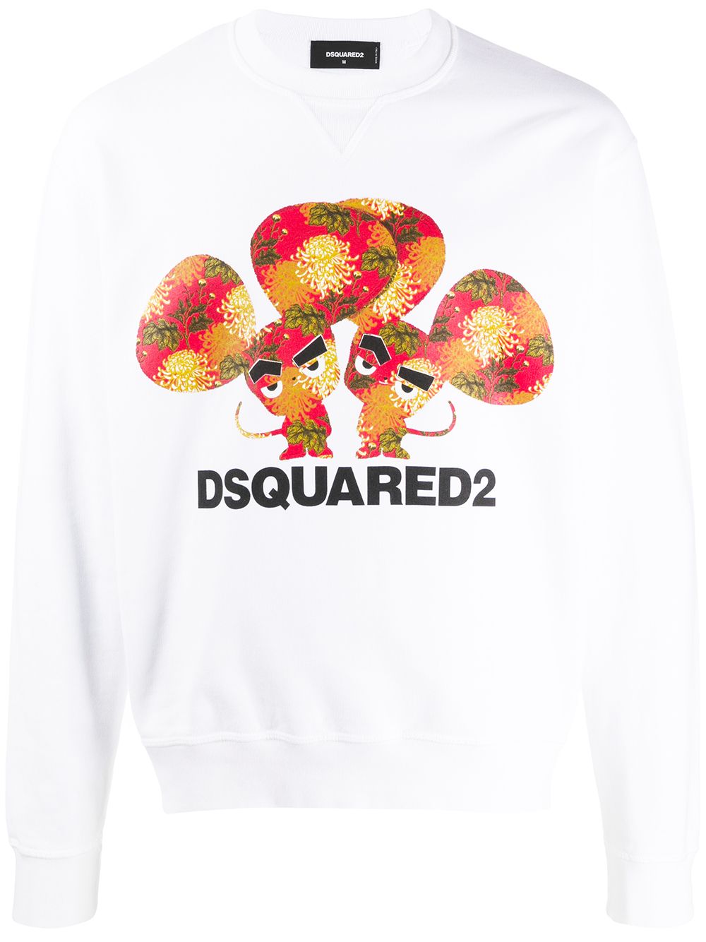 Dsquared2 logo print cotton sweater - White von Dsquared2