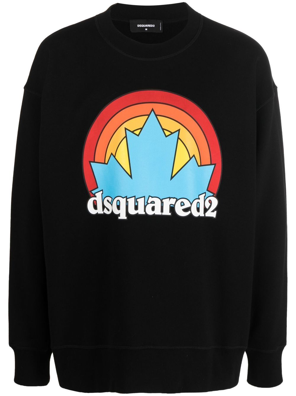 Dsquared2 logo-print cotton sweatshirt - Black von Dsquared2